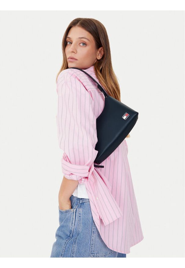 Tommy Jeans Torebka Tjw Cool Shoulder Bag AW0AW17873 Granatowy. Kolor: niebieski. Materiał: skórzane