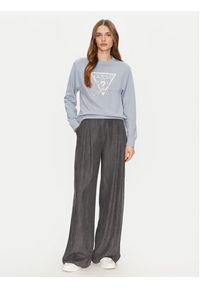 Guess Bluza W5GQ05 KB683 Niebieski Regular Fit. Kolor: niebieski. Materiał: bawełna