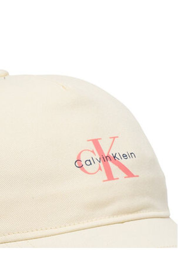 Calvin Klein Czapka z daszkiem LV04K5027G Beżowy. Kolor: beżowy. Materiał: bawełna