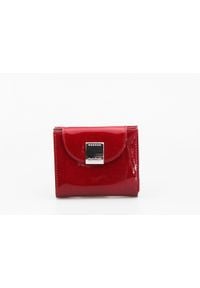 Portfel Damski Skórzany Moretti Portmonetka Czerwony RFID Secured. Kolor: czerwony. Materiał: skóra #1