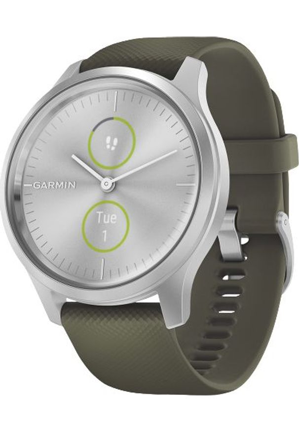 GARMIN - Zegarek sportowy Garmin Vivomove Style Zielony (010-02240-21). Kolor: zielony. Styl: sportowy