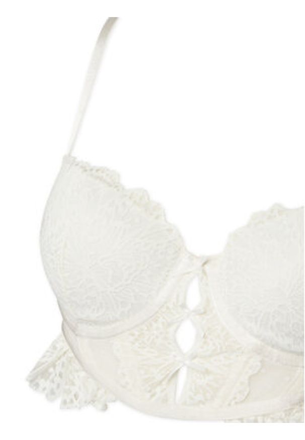 Hunkemöller Biustonosz z fiszbiną 302382 Écru. Materiał: syntetyk