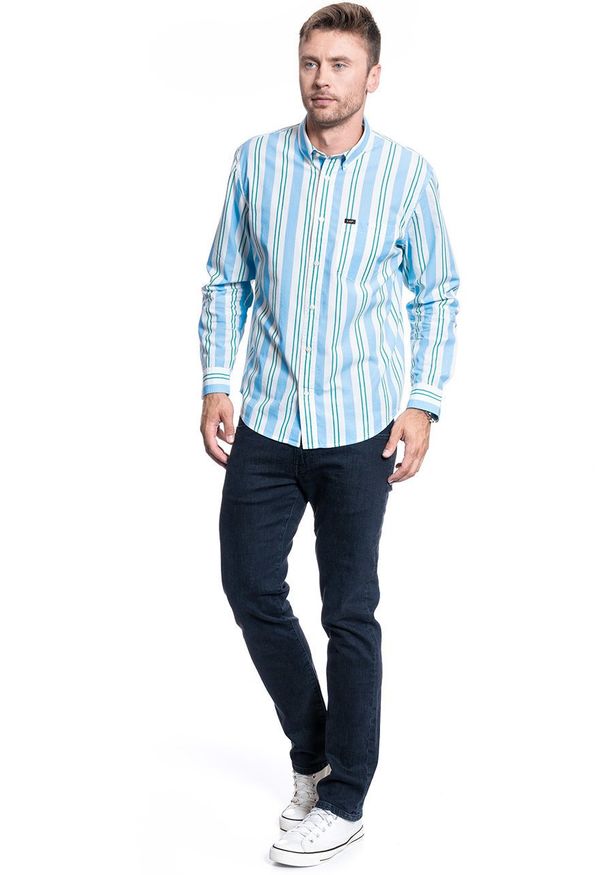 Lee - KOSZULA MĘSKA LEE RIVETED SHIRT SKY BLUE L66IDRNR 112116422