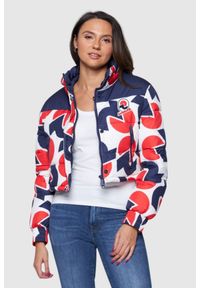 Invicta - INVICTA Krótka kurtka puchowa damska w logo, Rozmiar S. Kolor: wielokolorowy. Materiał: puch. Długość: krótkie #1