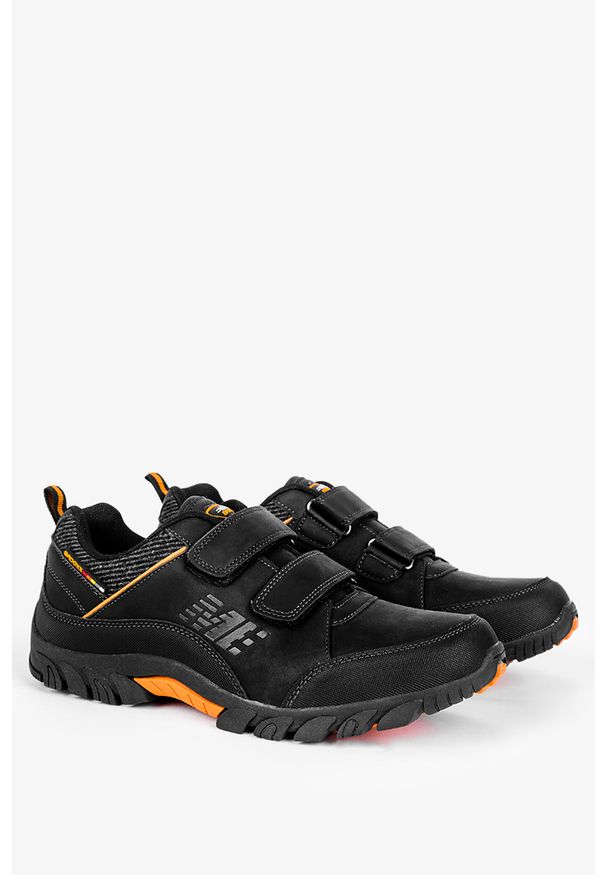 Badoxx - Czarne buty trekkingowe na rzepy badoxx mxc8142/c. Zapięcie: rzepy. Kolor: wielokolorowy, brązowy, czarny