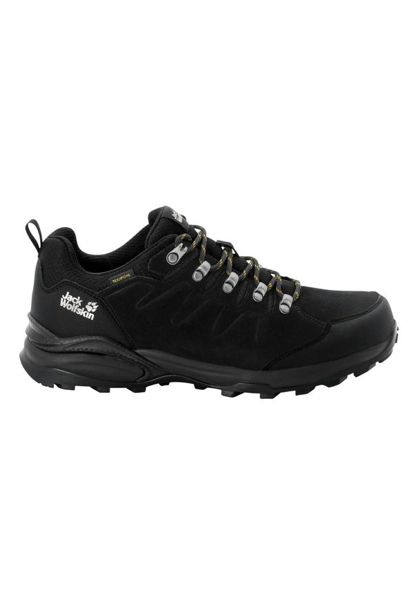 Buty trekkingowe męskie Jack Wolfskin Refugio Texapore Low. Kolor: czarny, szary, wielokolorowy, żółty. Sport: turystyka piesza