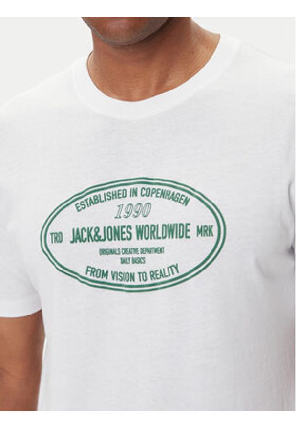 Jack & Jones T-Shirt York 12283800 Biały Relaxed Fit. Kolor: biały. Materiał: bawełna