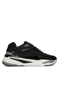 Just Cavalli Sneakersy 79QA3SD2 ZSD38 Czarny. Kolor: czarny. Materiał: materiał
