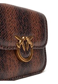 Pinko - PINKO Torebka Love Box Bag Fl Mini PE 25 PLTT 104297 A2CH Brązowy. Kolor: brązowy. Materiał: skórzane