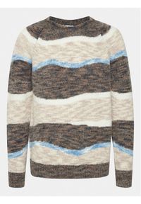 Casual Friday Sweter 20504797 Beżowy Regular Fit. Okazja: na co dzień. Kolor: beżowy. Materiał: syntetyk. Styl: casual #1