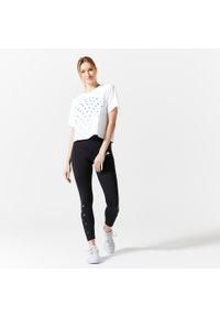 Koszulka fitness damska Adidas krótki rękaw. Materiał: materiał, skóra. Długość rękawa: krótki rękaw. Długość: krótkie. Sport: fitness