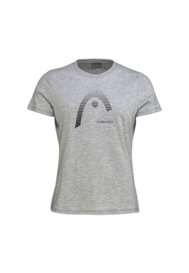 Head - T-shirt damski Club Lara. Kolor: szary. Materiał: poliester, bawełna, materiał, jersey. Sport: tenis