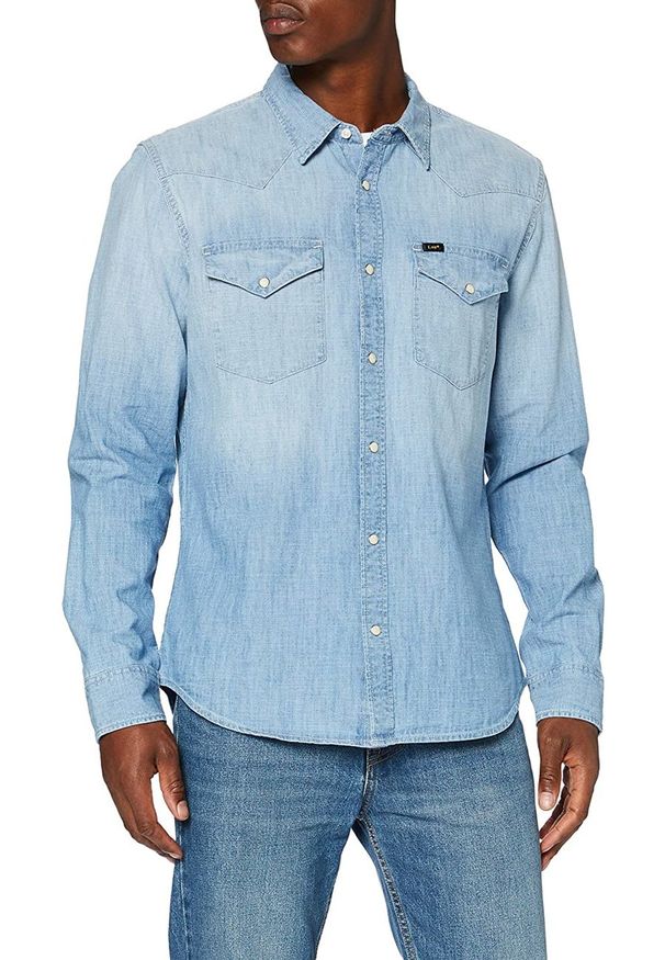 Lee - LEE LEE WESTERN SHIRT MĘSKA KOSZULA FADED BLUE L643NSOF 112115385