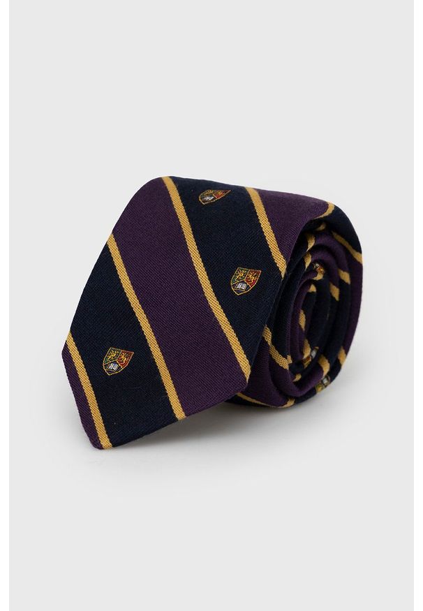 Polo Ralph Lauren - Krawat. Kolor: fioletowy. Materiał: materiał