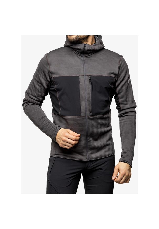 Bluza polarowa męska Berghaus MTN Guide MW Hoody. Kolor: wielokolorowy, szary, czarny. Materiał: polar. Sezon: zima. Sport: narciarstwo