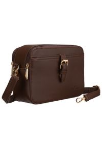 Brązowa torebka damska mała listonoszka na ramię crossbody skóra ekologiczna Peterson PTN MX04-P. Kolor: brązowy. Materiał: skórzane. Rodzaj torebki: na ramię #1