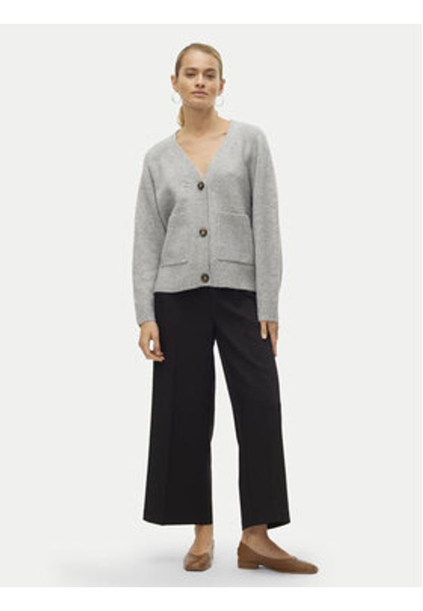Vero Moda Kardigan Boom 10320457 Szary Loose Fit. Kolor: szary. Materiał: syntetyk