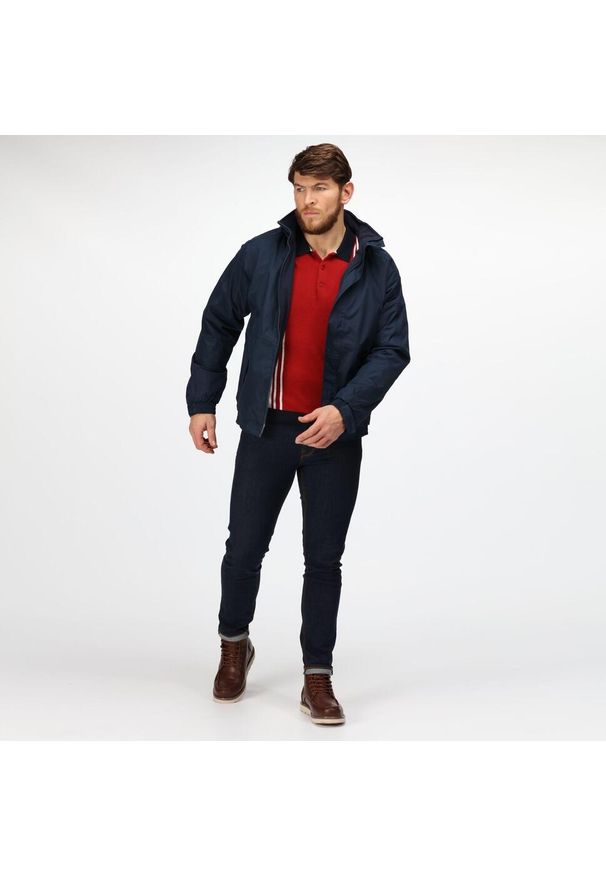 Regatta - Kurtka Przeciwdeszczowa Męska Dover. Kolor: szary, niebieski, wielokolorowy. Sport: turystyka piesza