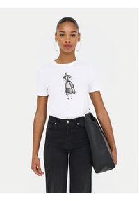 only - ONLY T-Shirt Emma 15329752 Biały Regular Fit. Kolor: biały. Materiał: bawełna #7