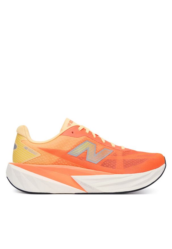 New Balance Buty do biegania FuelCell Rebel V5 MFCX3L8 Pomarańczowy. Kolor: pomarańczowy. Materiał: materiał