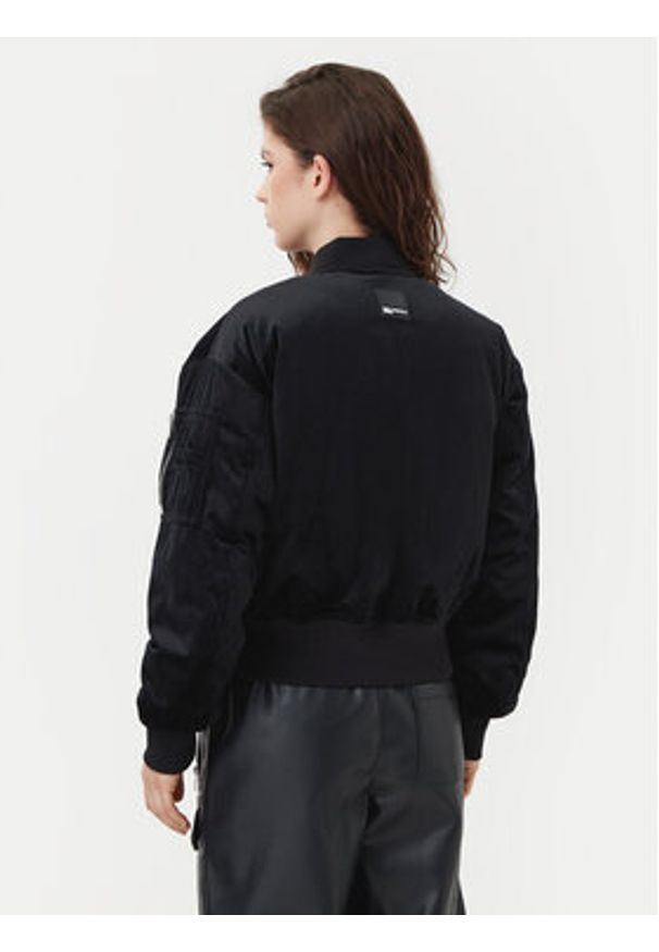 Karl Lagerfeld Jeans Kurtka bomber A1W15010 Czarny Regular Fit. Kolor: czarny. Materiał: syntetyk