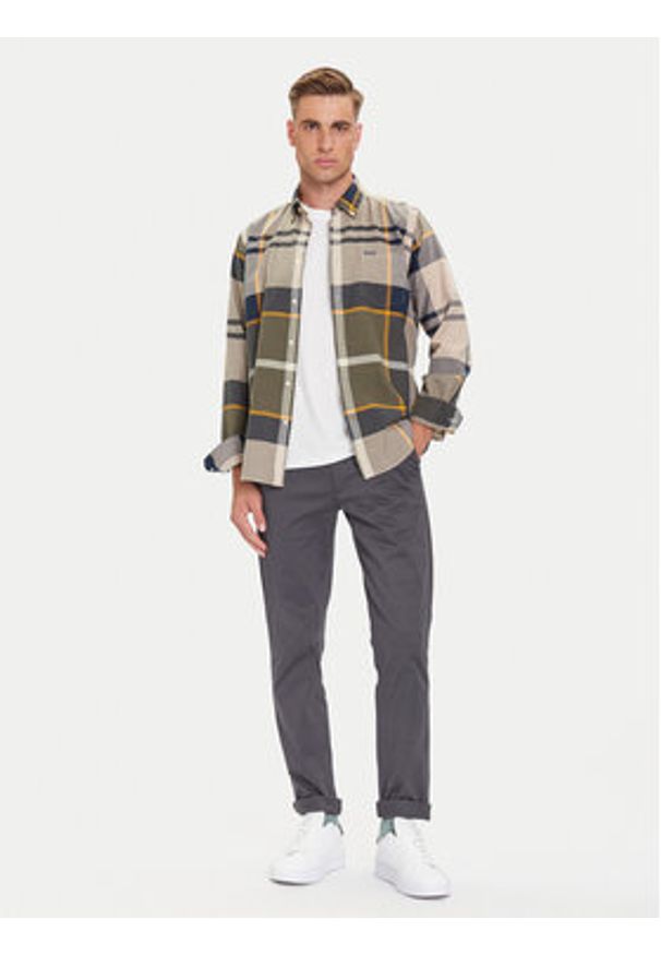 Barbour Koszula Dunoon MSH4980TN16 Zielony Regular Fit. Kolor: zielony. Materiał: bawełna