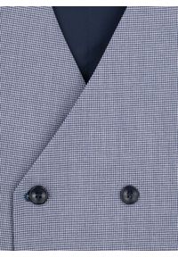 Pako Lorente - PAKO LORENTE - Dwurzędowa kamizelka męska w pepitkę. Materiał: poliester, wiskoza, elastan. Styl: elegancki, młodzieżowy #9