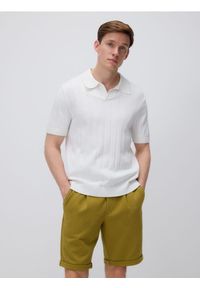 Reserved - Szorty regular fit - jasnozielony. Kolor: zielony. Materiał: bawełna, dzianina