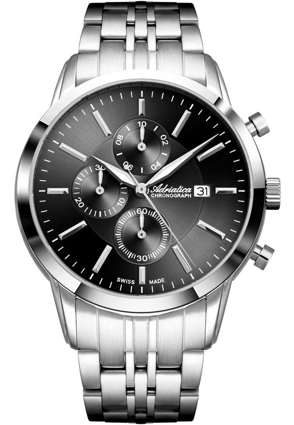 Zegarek Adriatica Zegarek męski Adriatica A8306.5114CH srebrny. Kolor: srebrny