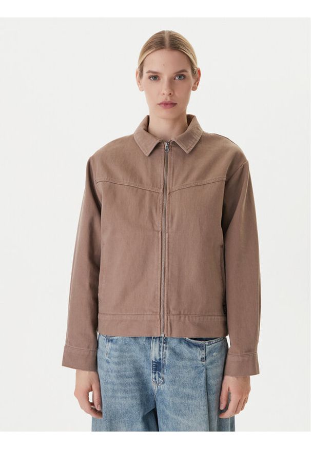 RVCA Kurtka jeansowa Dayshift II 23B153503 Beżowy Regular Fit. Kolor: beżowy. Materiał: bawełna