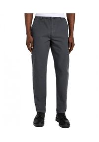 Lee - LEE MĘSKIE SPODNIE MATERIAŁOWE RELAXED WORKWEAR CHINO DARK MUTE GRAY 112355785. Materiał: materiał