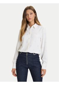 Guess Koszula W5BH80 W2982 Biały Regular Fit. Kolor: biały. Materiał: syntetyk