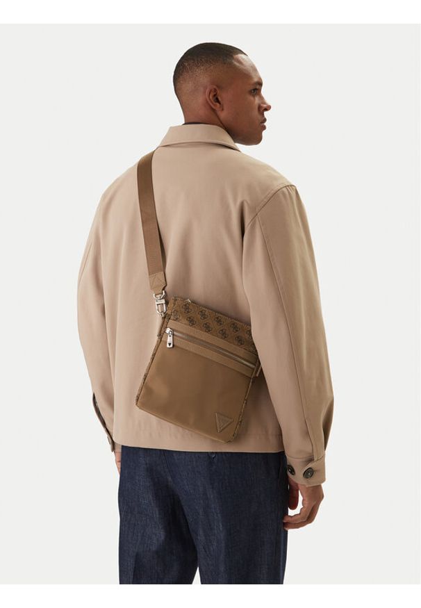 Guess Saszetka HMBENP P6123 Beżowy. Kolor: beżowy. Materiał: materiał