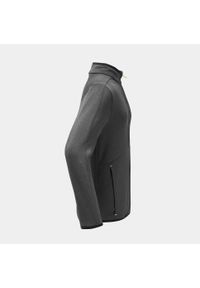 WEDZE - Bluza narciarska dla dzieci Wedze 500 zip. Kolor: szary, żółty, wielokolorowy. Materiał: materiał, elastan, poliester. Sezon: zima. Sport: narciarstwo