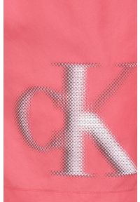 Calvin Klein szorty kąpielowe kolor różowy. Kolor: różowy. Materiał: tkanina, poliester, materiał. Wzór: nadruk #2