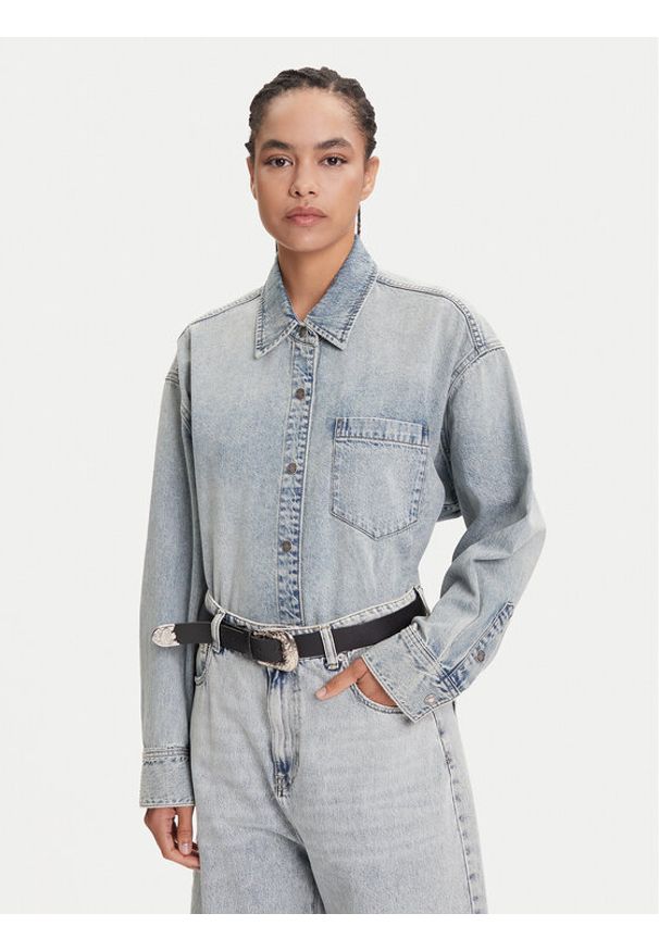 Miss Sixty Koszula jeansowa 6S1XJ49500 Niebieski Loose Fit. Kolor: niebieski. Materiał: bawełna