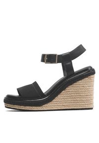 Calvin Klein Espadryle Wedge 70HH HW0HW01499 Czarny. Kolor: czarny. Materiał: skóra #5