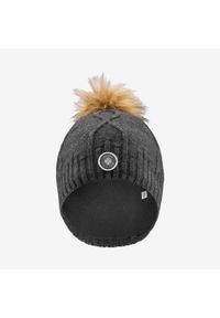 WEDZE - Czapka narciarska dla dorosłych Wedze Torsade. Kolor: szary. Materiał: poliester, wełna, materiał, akryl, elastan. Sezon: zima. Styl: sportowy #2