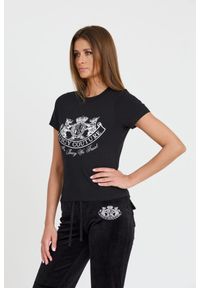 Juicy Couture - JUICY COUTURE Czarny t-shirt Enzo Dog Crest. Kolor: czarny #3