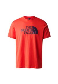 Koszulka The North Face Easy 0A2TX315Q1 - czerwona. Kolor: czerwony. Materiał: bawełna. Długość rękawa: krótki rękaw. Długość: krótkie. Wzór: nadruk #1
