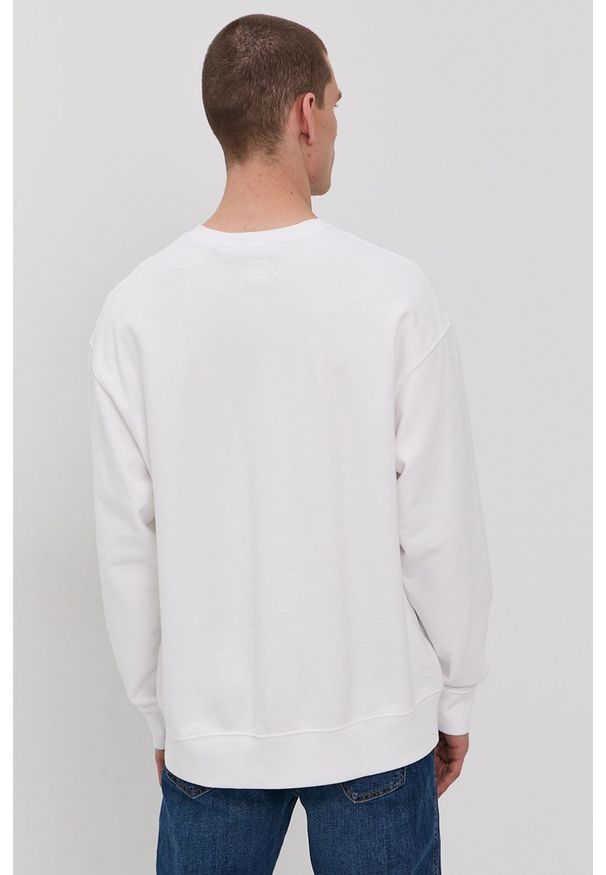 Levi's® - Levi's Bluza męska kolor biały z nadrukiem. Okazja: na spotkanie biznesowe. Kolor: biały. Wzór: nadruk. Styl: biznesowy