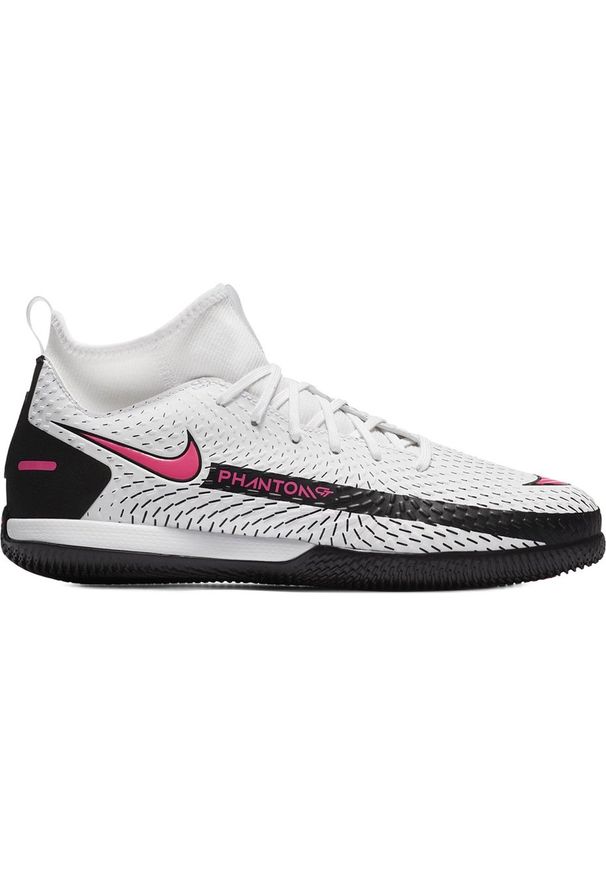 Buty halowe Nike Phantom Gt Academy Df In Jr CW6693-160 białe białe. Zapięcie: sznurówki. Kolor: biały. Materiał: materiał, syntetyk. Sport: piłka nożna