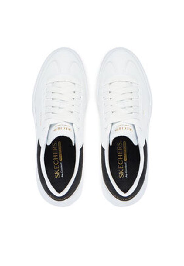skechers - Skechers Sneakersy Cordova Classic-Best 185060/WBK Biały. Kolor: biały. Materiał: skóra