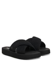 Love Moschino - LOVE MOSCHINO Klapki JA28324G0OJQC000 Czarny. Kolor: czarny. Materiał: materiał #4