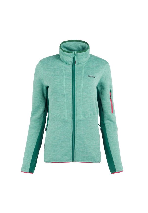 Regatta - Damska Bluza Polarowa Ralina. Kolor: niebieski, wielokolorowy, zielony. Materiał: polar. Sezon: zima. Styl: sportowy. Sport: turystyka piesza