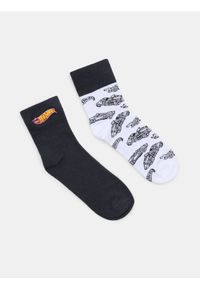 Sinsay - Skarpetki 2 pack Hot Wheels - szary. Kolor: szary #1