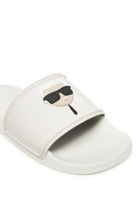 Karl Lagerfeld - KARL LAGERFELD Klapki KL70005 Biały. Kolor: biały. Materiał: skóra