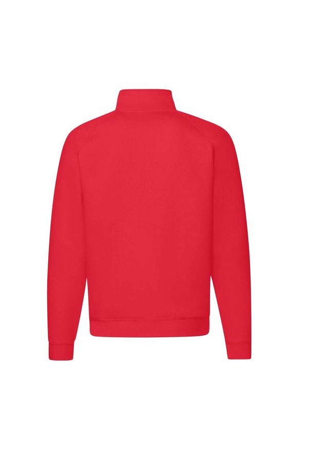 FRUIT OF THE LOOM - Bluza Unisex Premium Quarter Zip Raglan Dla Dorosłych. Kolor: czerwony. Długość rękawa: raglanowy rękaw