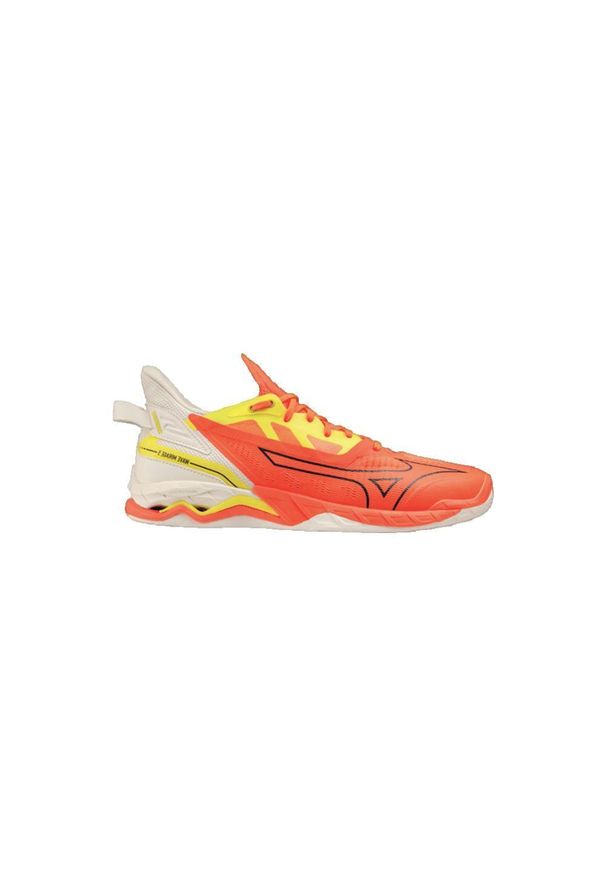 Buty halowe Mizuno Wave Mirage 5. Kolor: żółty, czarny, pomarańczowy, wielokolorowy. Model: Mizuno Wave