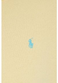Polo Ralph Lauren bluza damska kolor żółty gładka. Typ kołnierza: polo. Kolor: żółty. Wzór: gładki #2